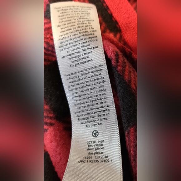 Carter's Footed Footie Pajamas RED BLACK BUFFALO PLAID Polar Bear Lumberjack 5 - Picture 15 of 15